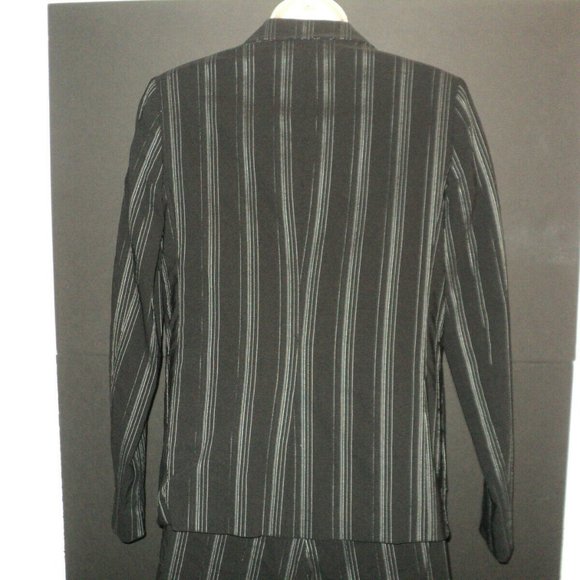 Peace of Cloth 4 Pantsuit Black Gray Pin Stripes - Picture 3 of 7